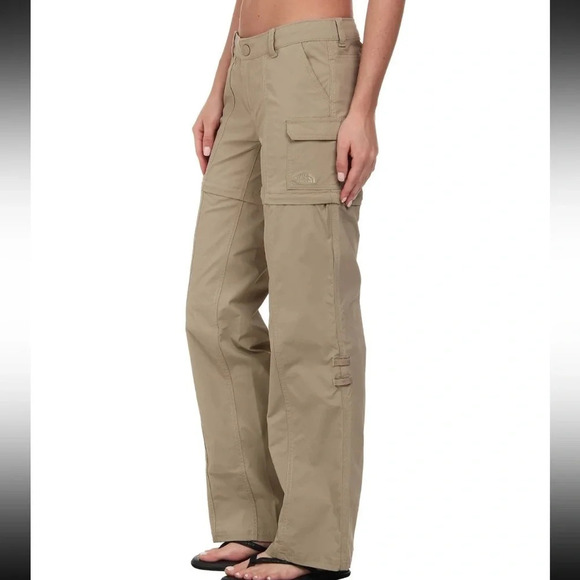 NWT The North Face Paramount Convertible Pants 18 Short Dune Beige Cargo Zip Off - Picture 1 of 14